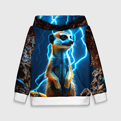 Детская толстовка Сурикат в разрядах молний