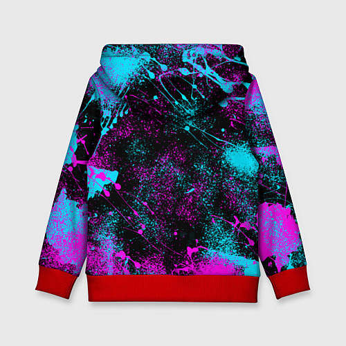 Детская толстовка Assassins creed shadows - neon color / 3D-Красный – фото 2