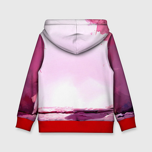 Детская толстовка Голубь в розовом / 3D-Красный – фото 2