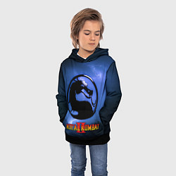 Толстовка-худи детская Мортал комбат 2 - логотип, цвет: 3D-черный — фото 2