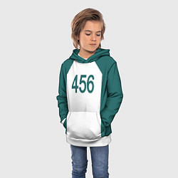 Толстовка-худи детская Форма номер 456, цвет: 3D-белый — фото 2