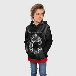Толстовка-худи детская Civilization VII, цвет: 3D-красный — фото 2