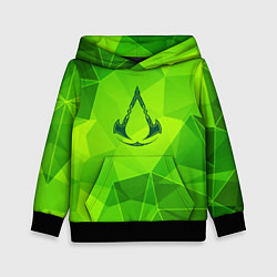 Детская толстовка Assassins Creed green poly