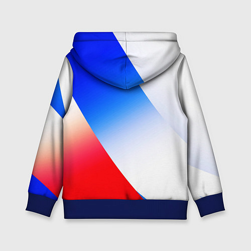 Детская толстовка Герб России на фоне цветов флага градиент / 3D-Синий – фото 2
