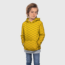 Толстовка-худи детская Улей, цвет: 3D-меланж — фото 2