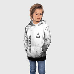 Толстовка-худи детская Zelda - white gradient вертикально, цвет: 3D-черный — фото 2