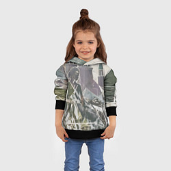 Толстовка-худи детская Отпечаток силуета, цвет: 3D-черный — фото 2