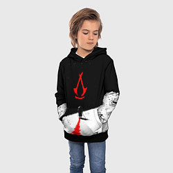 Толстовка-худи детская Assassins creed shadows - самурай, цвет: 3D-черный — фото 2