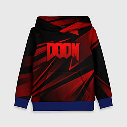 Детская толстовка Doom - красная абстракция