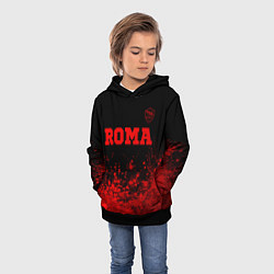 Толстовка-худи детская Roma - red gradient посередине, цвет: 3D-черный — фото 2