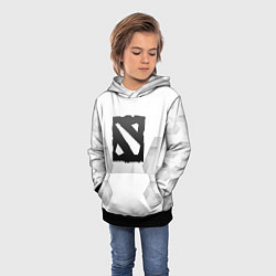 Толстовка-худи детская Dota white poly, цвет: 3D-черный — фото 2