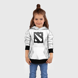 Толстовка-худи детская Dota white poly, цвет: 3D-черный — фото 2