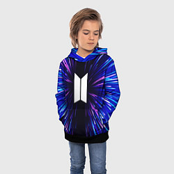 Толстовка-худи детская BTS neon energy, цвет: 3D-черный — фото 2