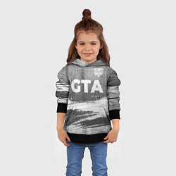 Толстовка-худи детская GTA - grey gradient посередине, цвет: 3D-черный — фото 2