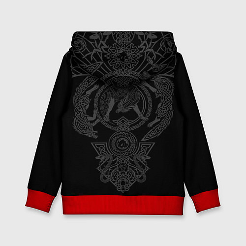 Детская толстовка Помни свои корни: в тебе течёт кровь богов / 3D-Красный – фото 2