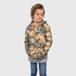 Толстовка-худи детская Абстракция - закрученный узор, цвет: 3D-меланж — фото 2