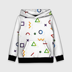 Толстовка-худи детская Геометрический хаос, цвет: 3D-черный