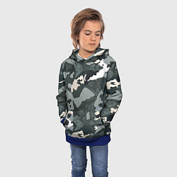 Толстовка-худи детская Темно зеленый камуфляж, цвет: 3D-синий — фото 2
