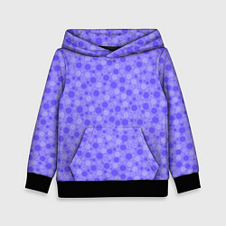 Толстовка-худи детская Фиолетовый сиреневый пузыри, цвет: 3D-черный