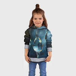 Толстовка-худи детская Люди в каплях, цвет: 3D-меланж — фото 2