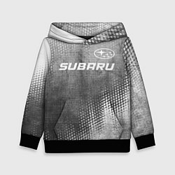 Толстовка-худи детская Subaru - grey gradient посередине, цвет: 3D-черный