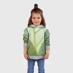 Толстовка-худи детская Макро съемка листа, цвет: 3D-меланж — фото 2