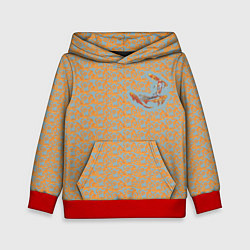 Толстовка-худи детская Карпы кои рыба, цвет: 3D-красный