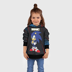 Толстовка-худи детская Sonic, цвет: 3D-черный — фото 2