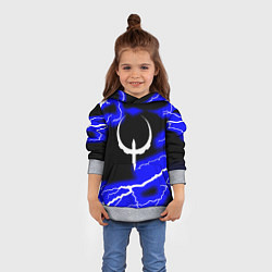 Толстовка-худи детская Quake молнии шторм, цвет: 3D-меланж — фото 2