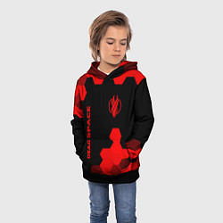 Толстовка-худи детская Dead Space - red gradient вертикально, цвет: 3D-черный — фото 2