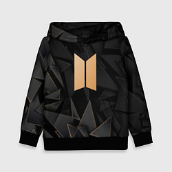 Толстовка-худи детская BTS golden poly, цвет: 3D-черный
