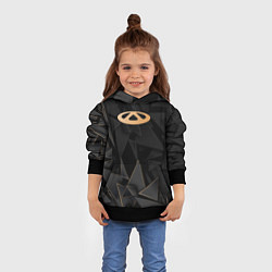 Толстовка-худи детская Chery golden poly, цвет: 3D-черный — фото 2
