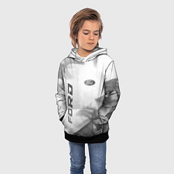 Толстовка-худи детская Ford - white gradient вертикально, цвет: 3D-черный — фото 2