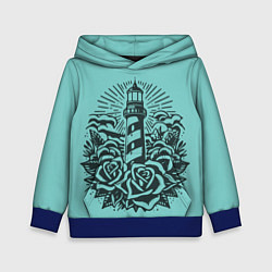 Детская толстовка Маяк и розы