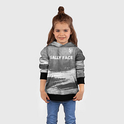 Толстовка-худи детская Sally Face - grey gradient посередине, цвет: 3D-черный — фото 2