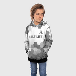 Толстовка-худи детская Half-Life - white gradient посередине, цвет: 3D-черный — фото 2