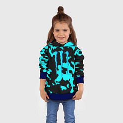 Толстовка-худи детская Monster energy камуфляж голубой, цвет: 3D-синий — фото 2