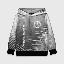 Толстовка-худи детская Mercedes - grey gradient вертикально, цвет: 3D-черный