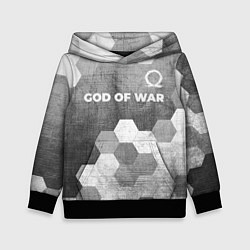 Толстовка-худи детская God of War - grey gradient посередине, цвет: 3D-черный