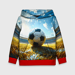 Детская толстовка Футбольный мяч на стадионе