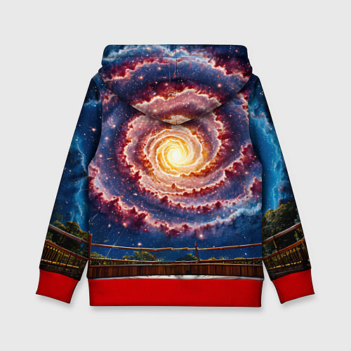 Детская толстовка Айкидоист в космосе / 3D-Красный – фото 2