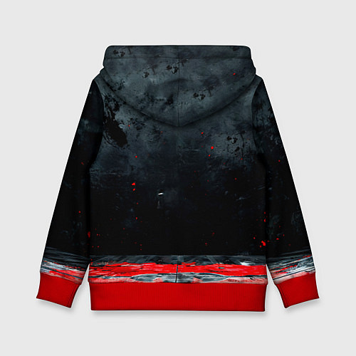 Детская толстовка Айкидоист на черном / 3D-Красный – фото 2