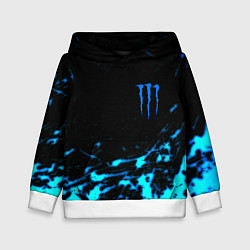 Детская толстовка Monster energy голубые краски