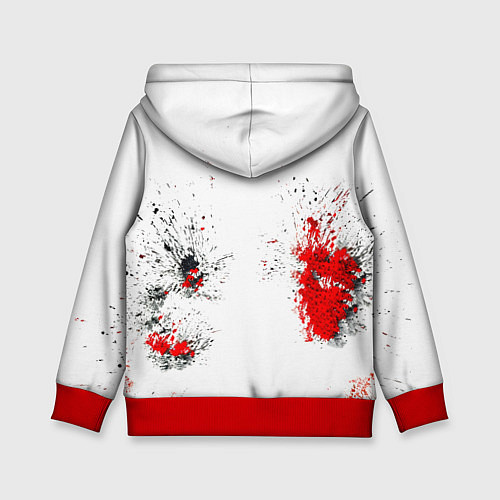 Детская толстовка Тайский боксер на белом / 3D-Красный – фото 2