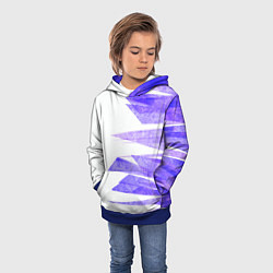 Толстовка-худи детская Color white purple, цвет: 3D-синий — фото 2