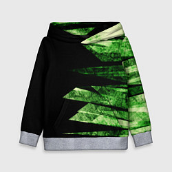Детская толстовка Color green black