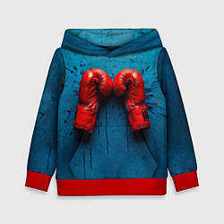 Детская толстовка Бойцовские перчатки на синем