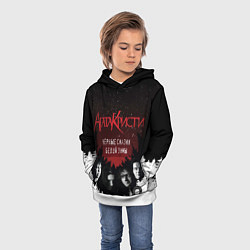 Толстовка-худи детская Агата Кристи чёрные сказки белой зимы, цвет: 3D-белый — фото 2