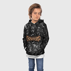 Толстовка-худи детская Кукрыниксы на фоне мифических существ, цвет: 3D-белый — фото 2