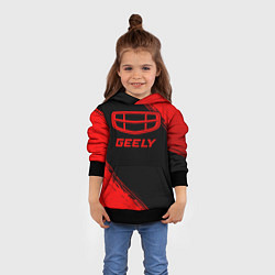 Толстовка-худи детская Geely - red gradient, цвет: 3D-черный — фото 2